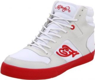 Ed Hardy Mens Kenetic Casual Shoe,White/Red 11FKN101M,11 M US Shoes