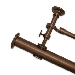 Brown Optima End Cap Double Curtain Rod Set Today $48.99   $144.99