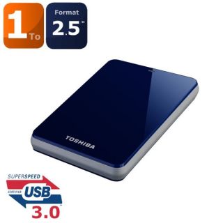 Disque dur externe 2.5 bleu   Capacité 1To (1024Go)   Interface USB3