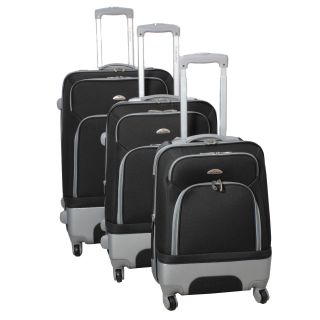 Mobility Dejuno Black 3 piece Expandable Spinner Luggage Set MSRP $