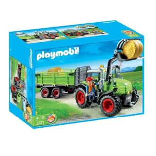 Playmobil Grand Tracteur Avec Remorque   Achat / Vente UNIVERS