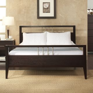 Chrome Accented Queen size Platform Bed