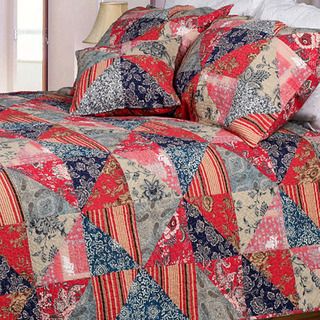 Red Rose Garden King size 3 piece Quilt Set Today $80.99 4.2 (5