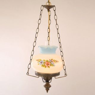 Hurricane Swag Rhombus Amber Glass Ceiling Lamp