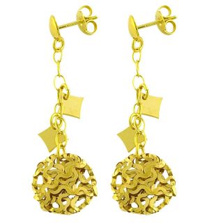 Fremada 14k Yellow Gold Polished Curlicue Dangle Earrings Today: $234