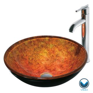 VIGO Livorno Glass Vessel Sink and Faucet Set in Chrome Today $231.00