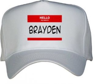 HELLO my name is BRAYDEN White Hat / Baseball Cap
