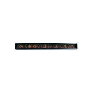 Message LED Signs, 12 Characters, 4 1/2x29x2, Black