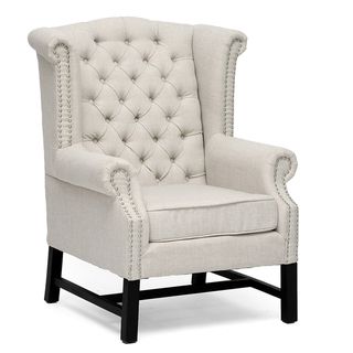 Sussex Beige Linen Club Chair