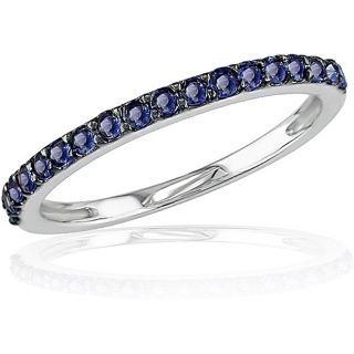 10k White Gold Blue Sapphire Ring