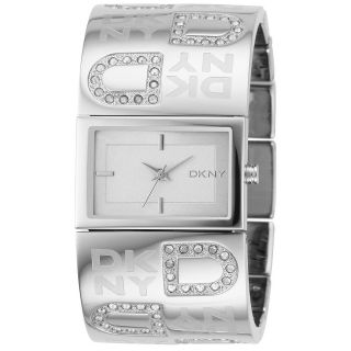 DKNY Womens Silver Stainless Steel Analog Silver Dial Quartz Watch