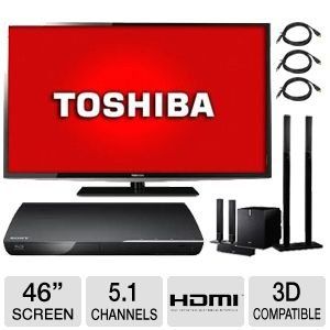 Toshiba 46L5200 46 1080p 120Hz LED HDTV Bundle