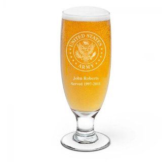 Army Personalized Beer Glass: Kitchen & Dining