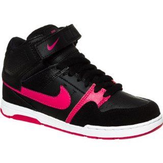 Nike Mogan Mid 2 Jr Skate Shoe   Girls Black/Cerise, 1.0