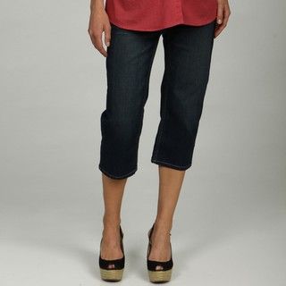 Oh Mamma Maternity Over The Belly Knit Denim Capris