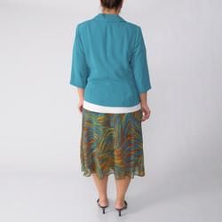 Dana Kay Womens Plus Size Skirt and Blazer Set