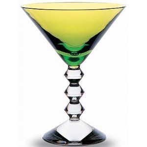 Baccarat Vega Martini Glass, Olive Moss