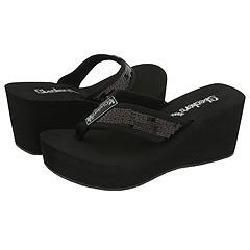 Skechers Grace Kelly Black Sequin Sandals