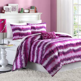 Mizone Layla Pink 4 piece Queen size Comforter Set