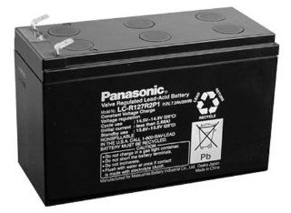 Panasonic LC R127R2P1 Black Large 12V 7.2Ah VRLA Battery with F2