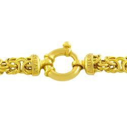 Goldkist 18k Gold over Silver 18 inch Byzantine Necklace