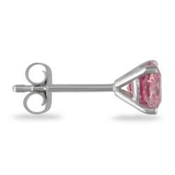 Miadora 14k White Gold 1ct TDW Pink Diamond Stud Earrings