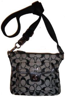 Handbag Signature Pocket Swingpack Crossbody Black/White/Black Shoes