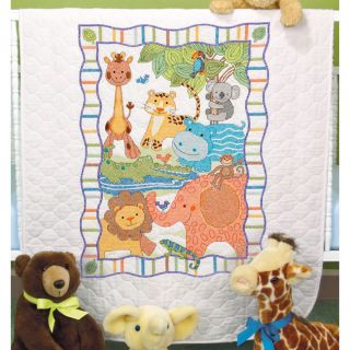 Baby Hugs Mod Zoo Quilt Stamped Cross Stitch Kit