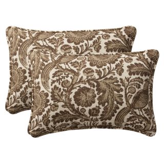 Pillow Perfect Decorative Brown/ Beige Floral Outdoor Toss Pillows