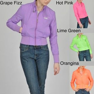Members Only Womens Neon Classic Bomber Jacket