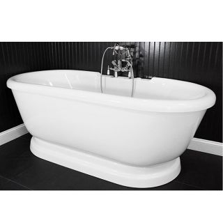Spa Collection 75 inch Air Massage Double ended Pedestal Tub Package