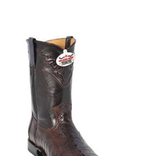 Los Altos Mens Ostrich Leg Cowboy Boots (11+EE+Mens+US, Brown)