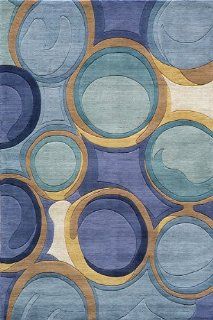 Momeni New Wave NW133 Blue 3 6 x 5 6 Rugs Home