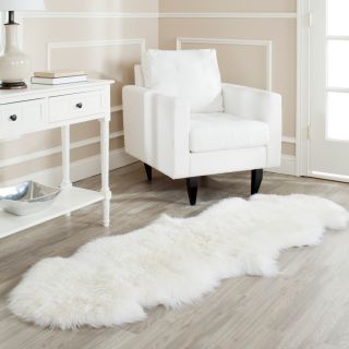 sheepskin wool white shag rug 2 x 6 today $ 170 99 sale $ 153 89 save