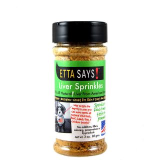 Etta Says All natural Liver Sprinkles Dog Treat (Three Ounces) Today