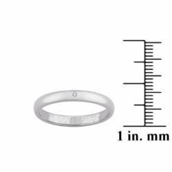 Sterling Silver Diamond Accent I Love You Engraved Band