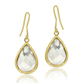 Icz Stonez 18k Gold over Sterling Silver Cubic Zirconia Dangle