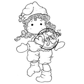 Magnolia Tipping Tilda Rubber Cling Stamp