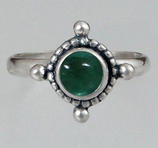 Sterling Silver Filigree Ring Featuring a Genuine Fluorite