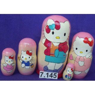 Kitty * Russian Nesting doll * 5 pc / 6 7 in * 7.145 