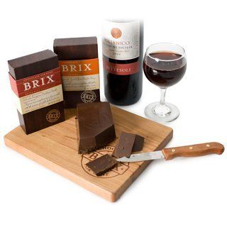 Brix Chocolate 2 Bars 8oz With Cutting Board and Knife