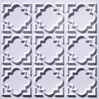 142 Faux Tin Ceiling Tile Glue up (24x24) White Matte  