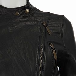 MICHAEL Michael Kors Womens Leather Motorcycle Jacket