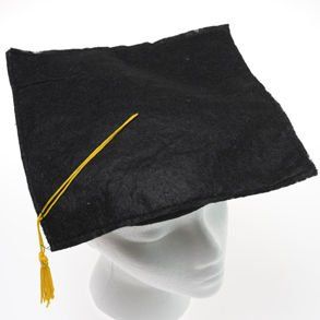 Black Felt Graduation Caps Toys & Games