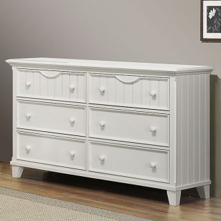 Alderson Cottage White 6 drawer Beadboard Dresser Today $569.99 5.0
