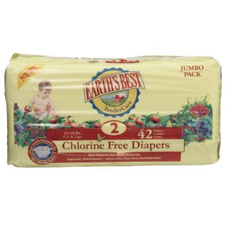 Size 2 (12 18 lbs) Chlorine free Diapers (Case of 168)