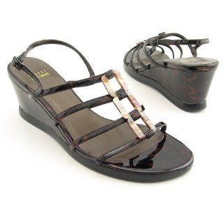 Weitzman Womens Mariner Wedge Sandal,Cognac Tartaruga,9.5 M US Shoes