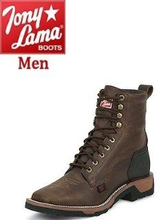 Tony Lama TLX Western Work 7 Bark Badger TW2017 Shoes