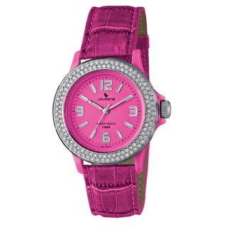 Laurens Womens Pink Leather Crystal Watch MSRP $139.99 Today $75.99