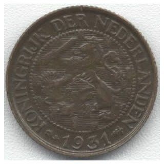 Netherlands 1931 Cent, KM 152 